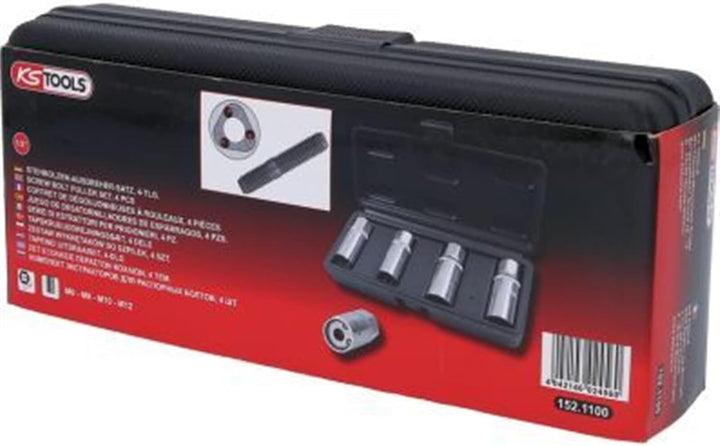 KS Tools 152.1100 Stehbolzen-Ausdreher-Satz, 4-tlg.