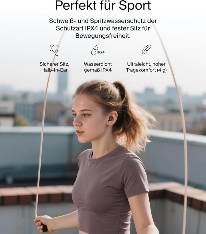 Belkin SoundForm Anywhere In Ear Kopfhörer Kabellos Bluetooth 6.0 für Seitenschläfer, Leicht, Komfor