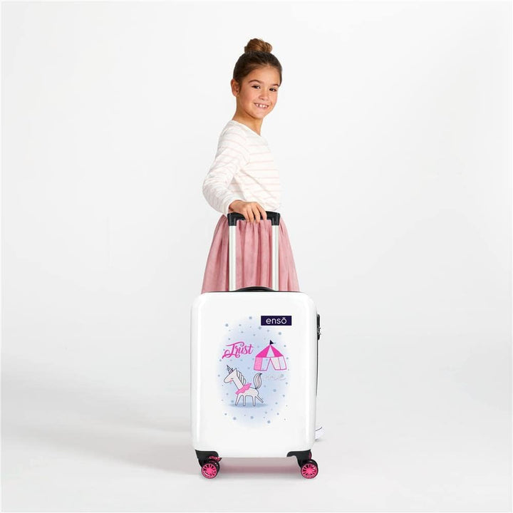 Enso Fantasy Kabinenkoffer Mehrfarbig 37x55x20 cms Hartschalen ABS Kombinationsschloss 32L 2,5Kgs 4