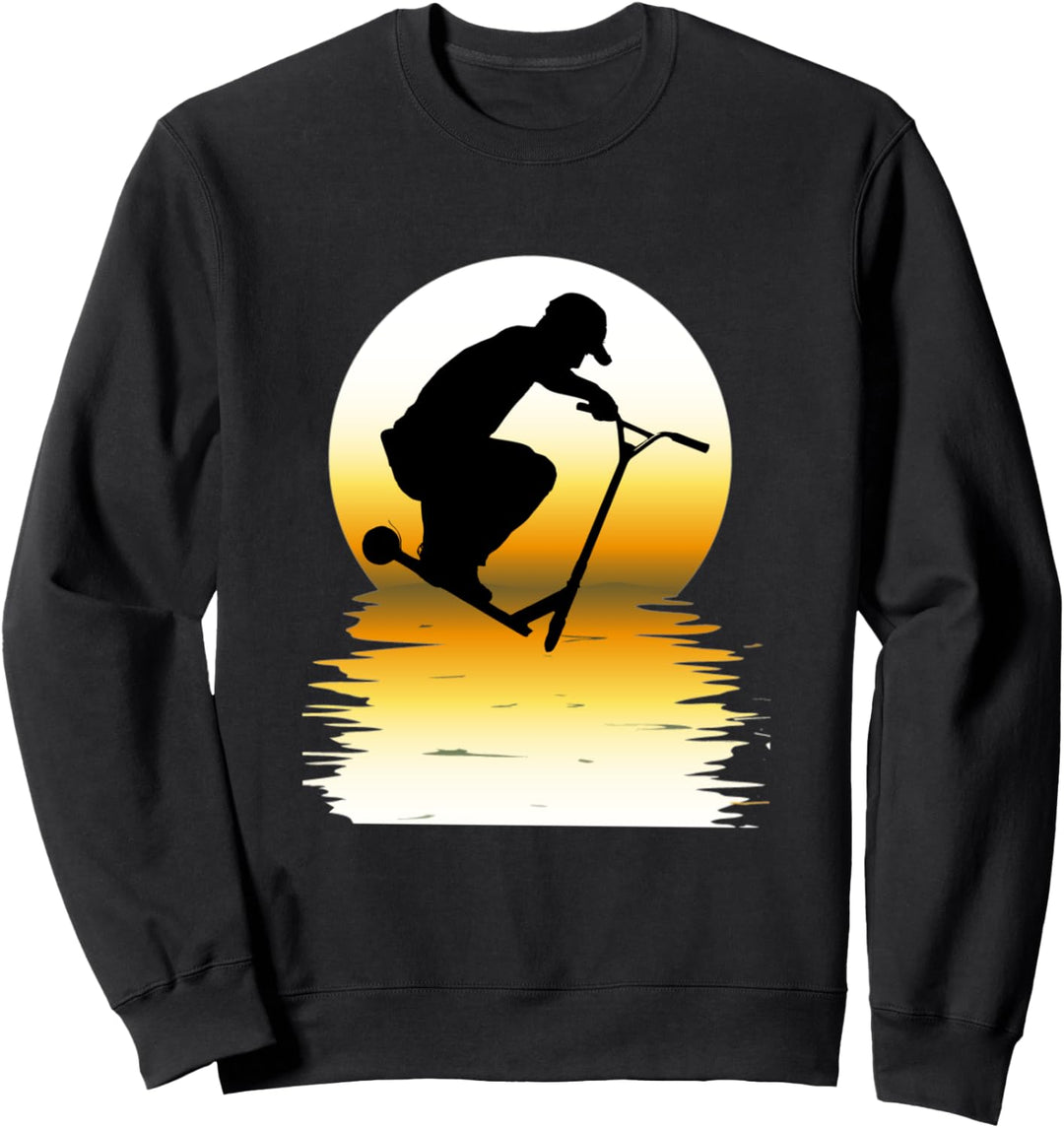 SONNENUNTERGANG Stunt Scooter Roller Stuntroller Retro Sweatshirt