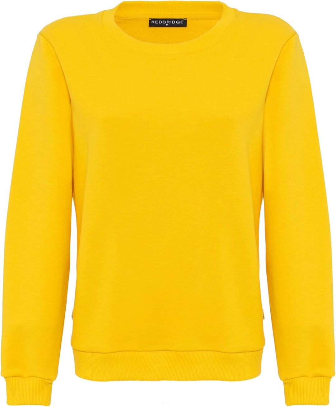 Redbridge Basic Sweatshirt Klassischer Pullover mit Rundhalsausschnitt Lässiger Stil M Gelb, M Gelb
