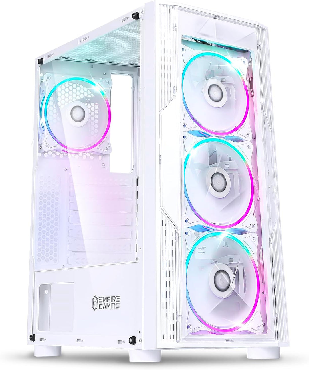 EMPIRE GAMING - PC-Gehäuse für Gamer Diamond – ARGB Medium Tower ATX/ITX – Plexiglasfront und Seiten