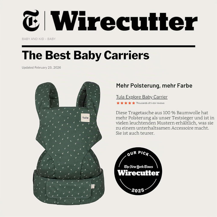 Tula Explore Babytrage für Neugeborene ab Geburt, 3-in-1 Baby-Tragetasche Bauchtrage Rückentrage Erg