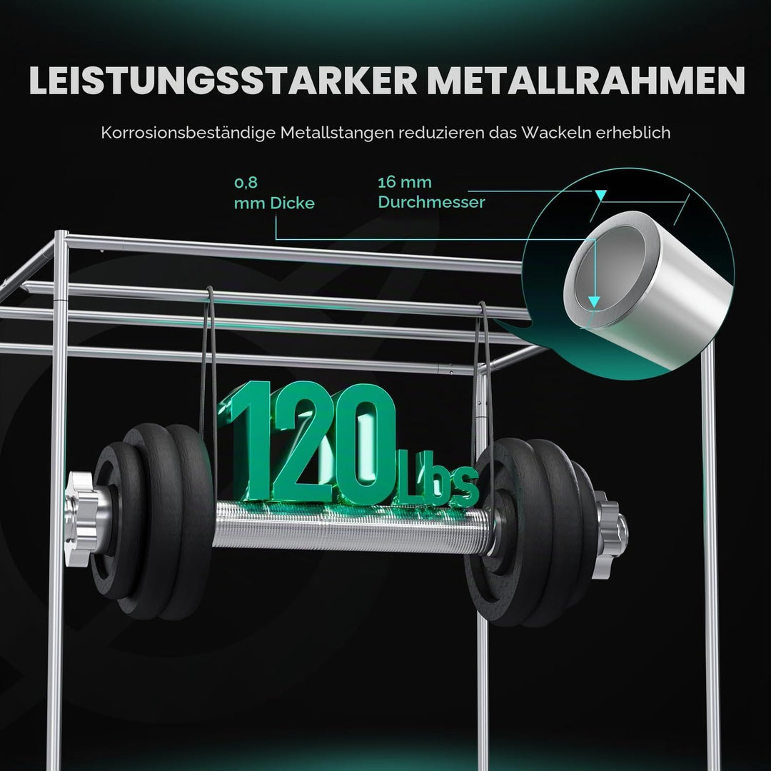 MARS HYDRO Growzelt 60x60x120cm,Indoor Grow Tent Reflektierende Mylar Zuchtzelte Hydrokultur,abnehmb