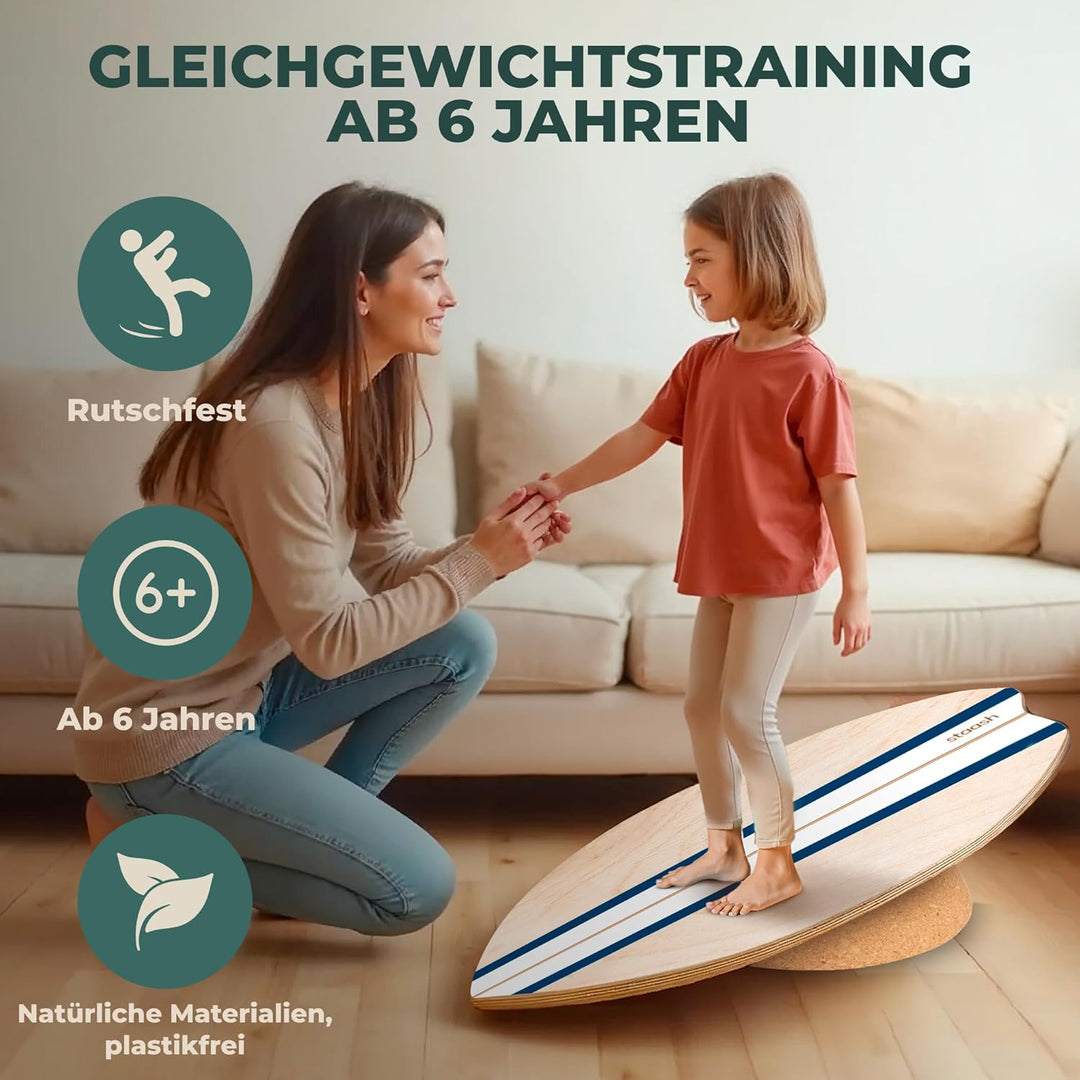 STAASH® Balance Board – Komplettes Set für Gleichgewicht & Training – Brett, Rolle & Zubehör (Halbku