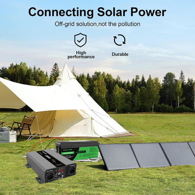 DATOUBOSS Wechselrichter 12v auf 230v Reiner Sinus 2000w, Spannungswandler 12v 230v 2000w mit AC Ste