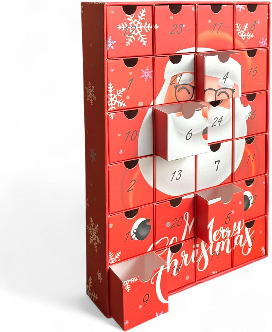 Adventskalender zum selbst Befüllen mit 24 Schubladen-Boxen, DIY-Weihnachtskalender Bastelset (Zahle