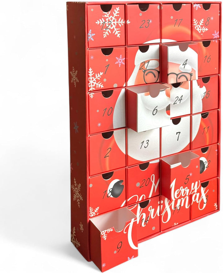Adventskalender zum selbst Befüllen mit 24 Schubladen-Boxen, DIY-Weihnachtskalender Bastelset (Zahle