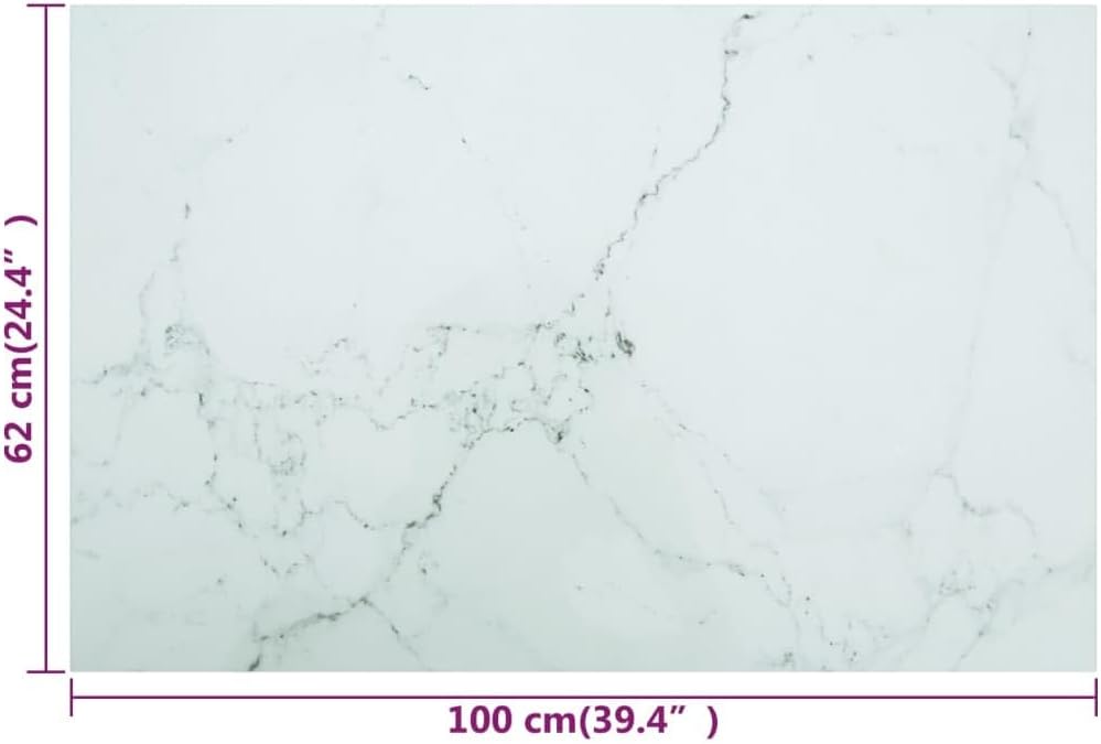 vidaXL Tischplatte Ersatztischplatte Marmorplatte Glasplatte für Esstisch Couchtisch Gartentisch Wei