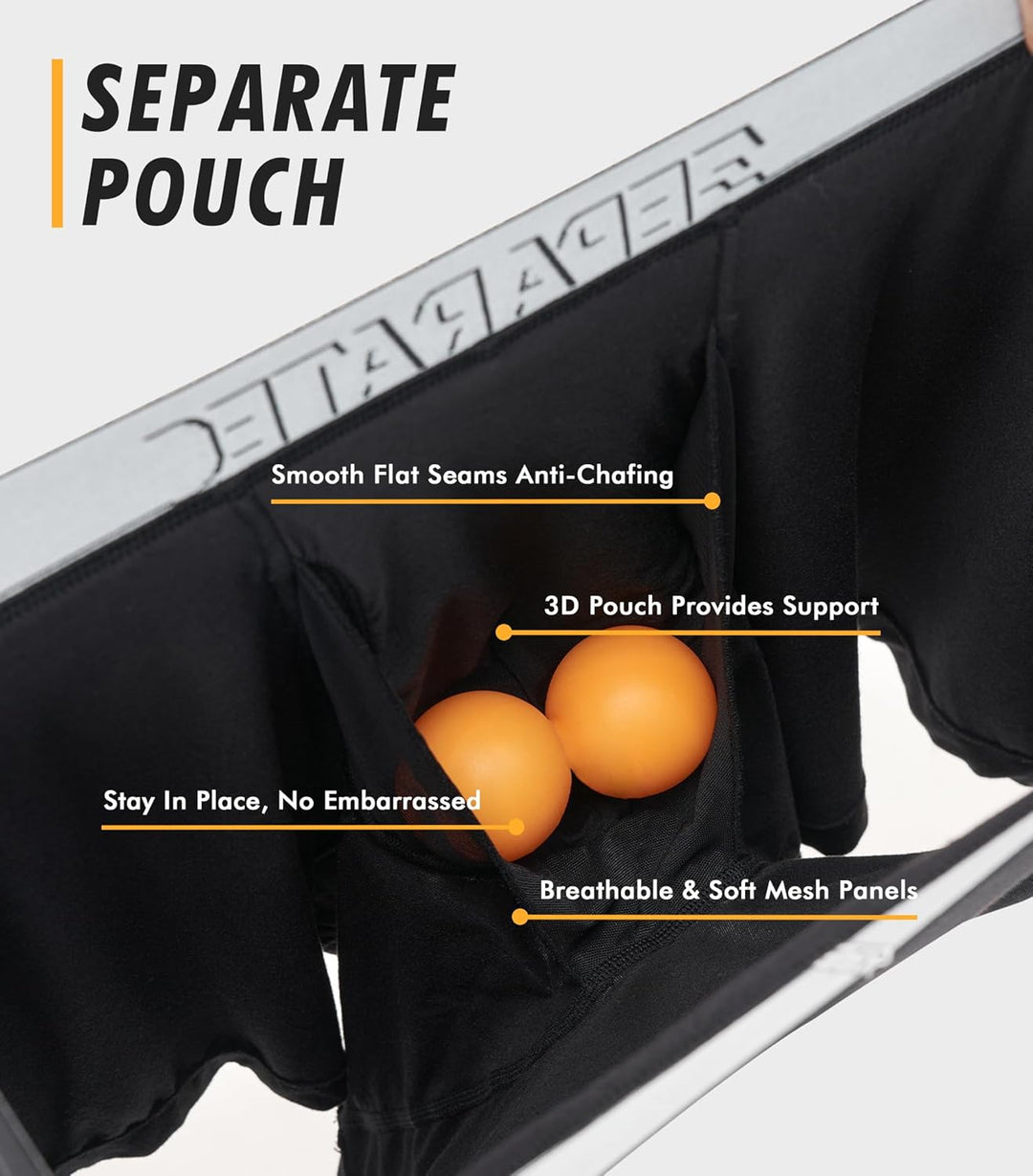 Separatec Herren Boxershorts Modal Bequeme Unterhosen Separaten Beuteln Unterwäsche Weiche Atmungsak
