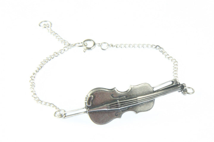 Miniblings Geige Violine Viola Bratsche Geiger Musik Armband silb. - Modeschmuck handmade - Damen Mä