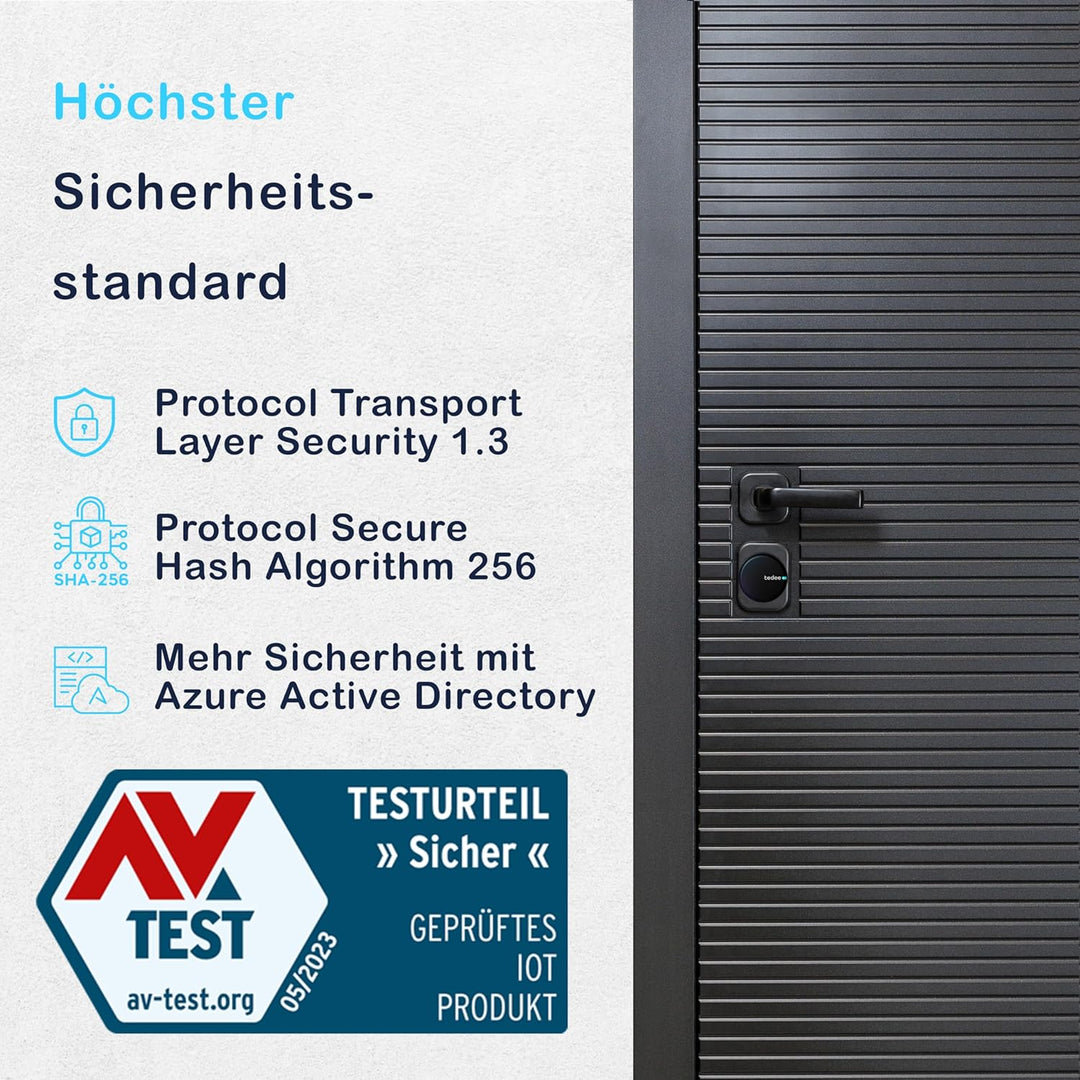 tedee Lock GO, smartes Türschloss, einfach nachrüstbar, ohne Zylindertausch, Steuerung via Bluetooth