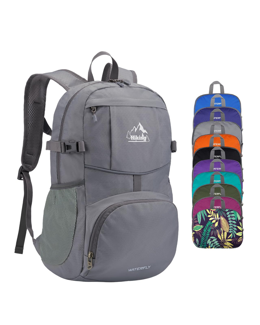 WATERFLY Faltbarer Rucksack Ultraleicht Wanderrucksack 25L Tagesrucksack | Leicht und Faltbar, Rucks