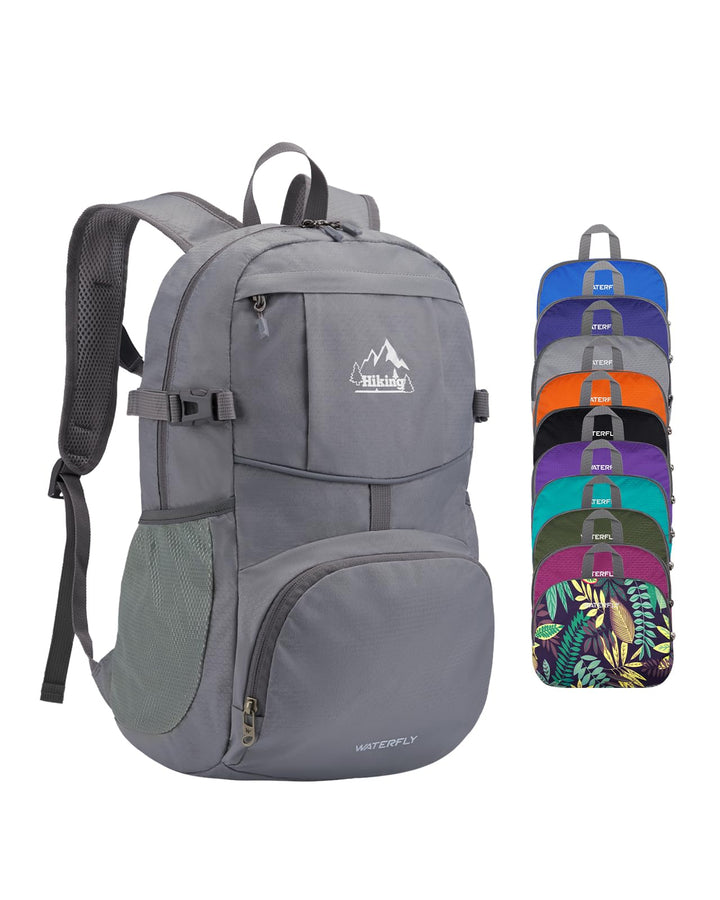 WATERFLY Faltbarer Rucksack Ultraleicht Wanderrucksack 25L Tagesrucksack | Leicht und Faltbar, Rucks