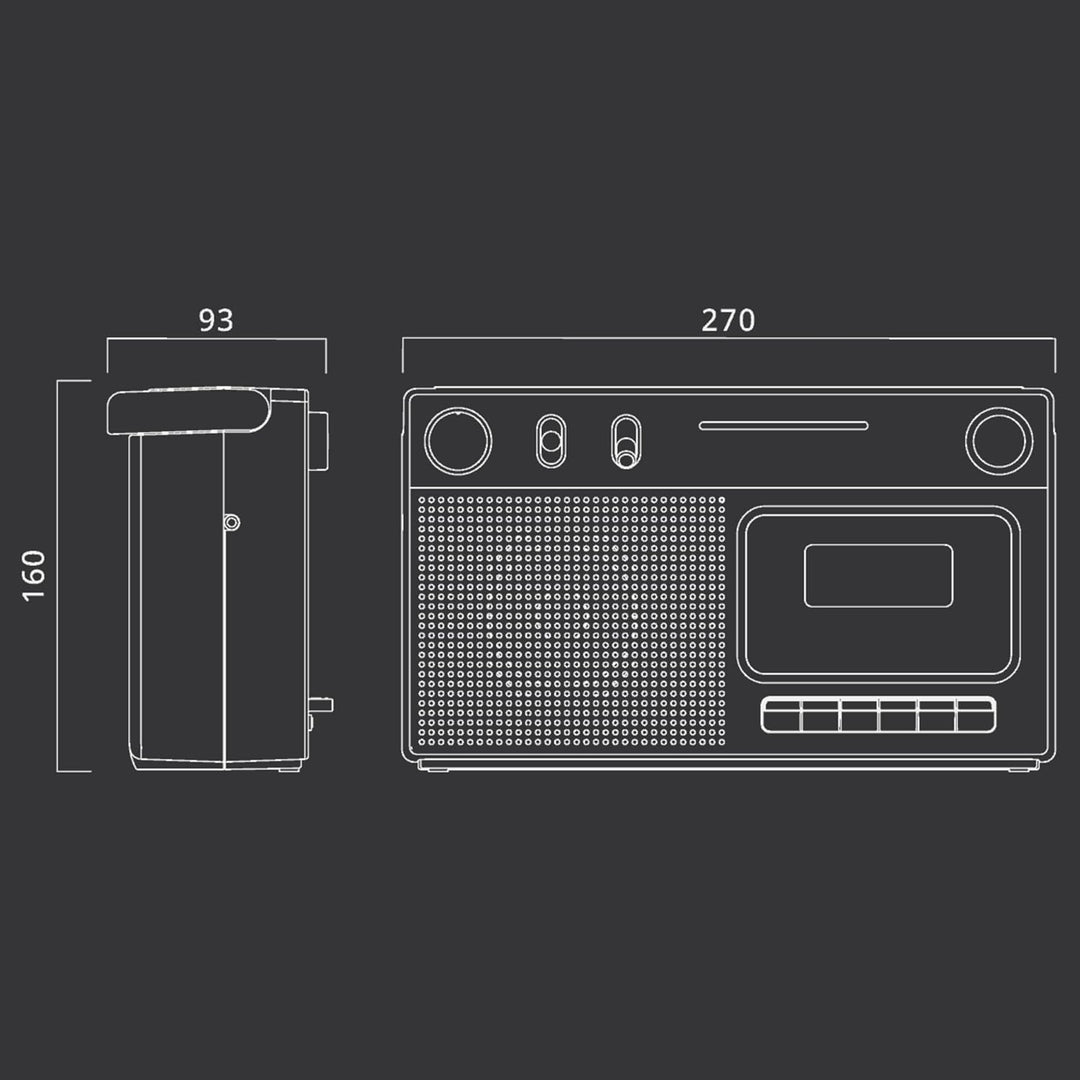 Muse M-152 RC Retro Kassettenrekorder mit Aufnahme-Funktion, Batteriebetrieb möglich (UKW und MW-Tun