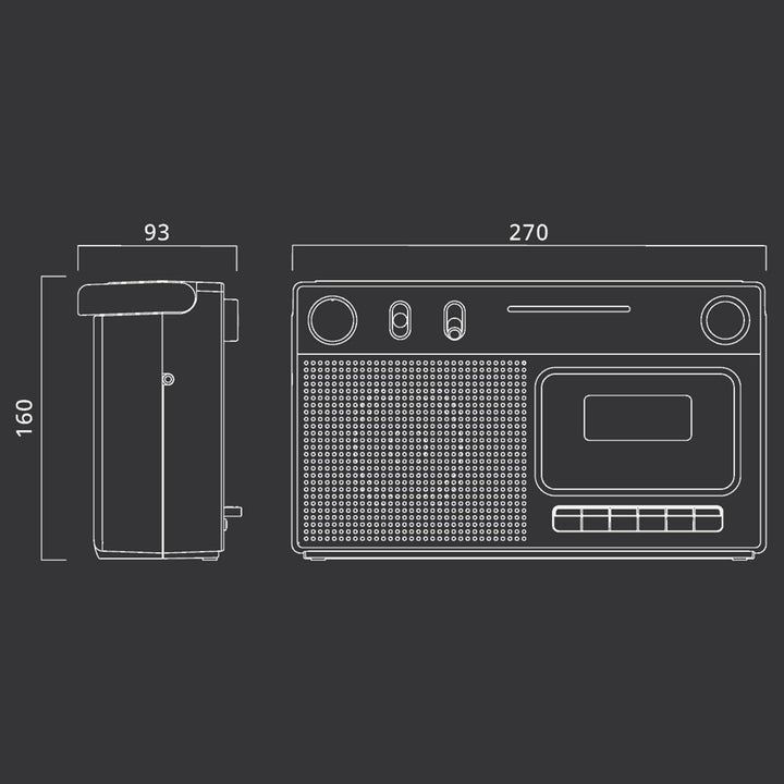 Muse M-152 RC Retro Kassettenrekorder mit Aufnahme-Funktion, Batteriebetrieb möglich (UKW und MW-Tun