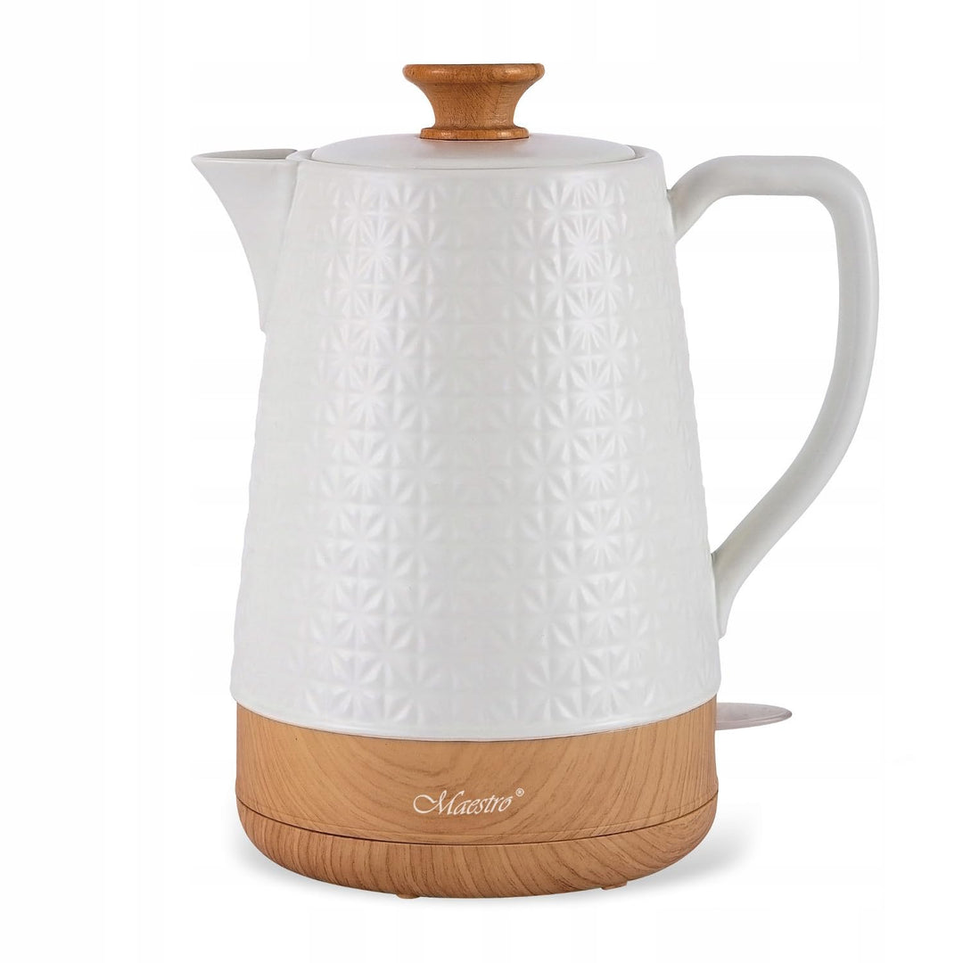 Feel MAESTRO MR-076 Wasserkocher, Keramik, Weiss, 2 l, 1800 W