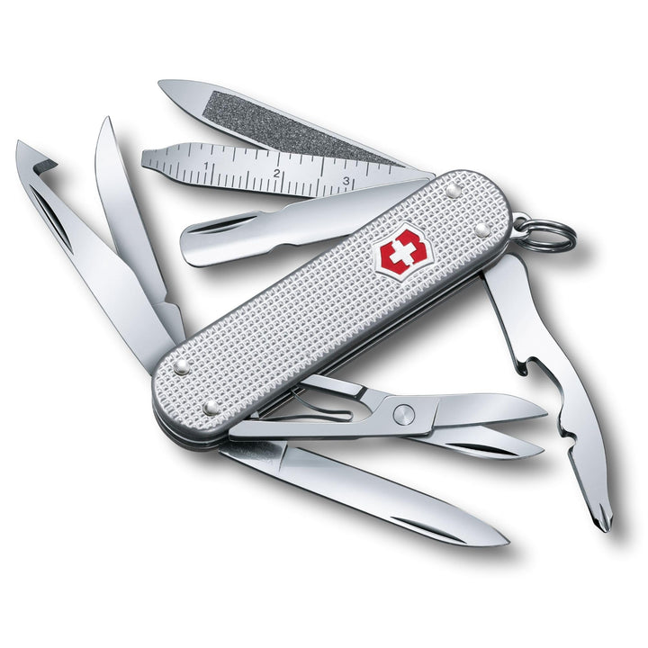 Victorinox Schweizer Taschenmesser, Mini Champ, Swiss Army Knife, Multitool, 14 Funktionen, Brieföff