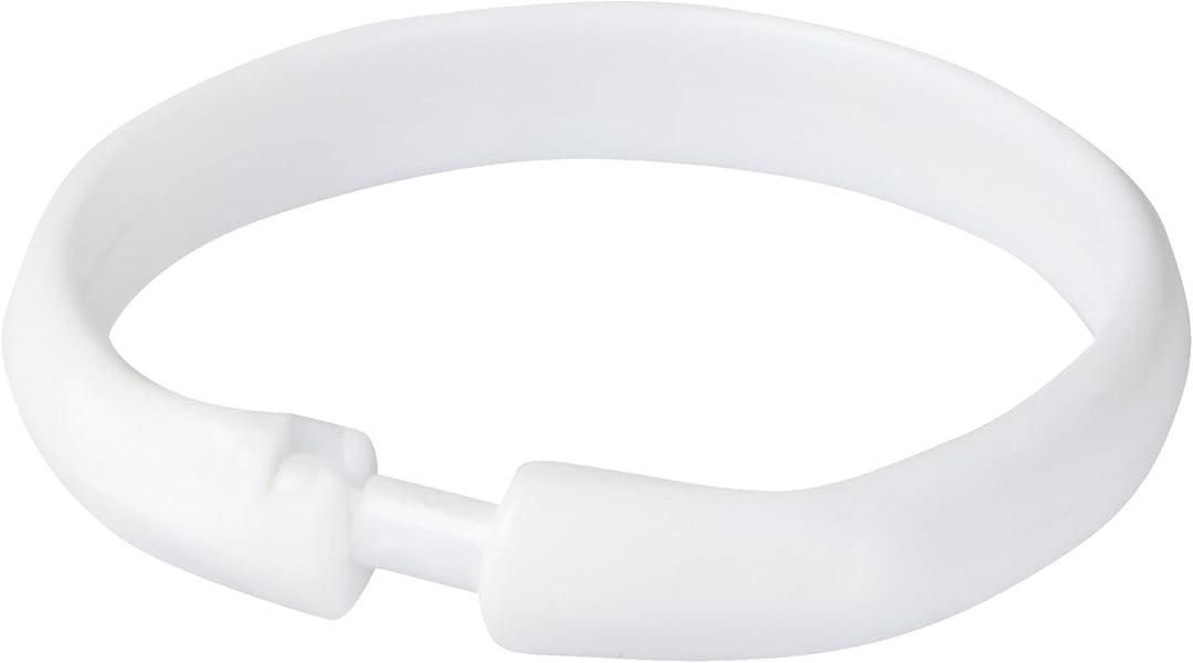 WENKO Duschvorhangringe gross Weiss 12er Set 12er Set Weiss (Packung mit 2)