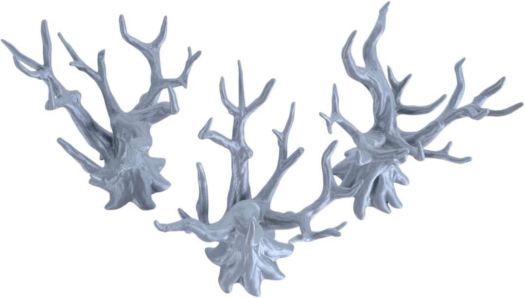 28-mm-Waldbaum-Gelände-Set (3 Teile) für Tabletop-Kriegsspiele und Rollenspiele | Einfache graue Gel