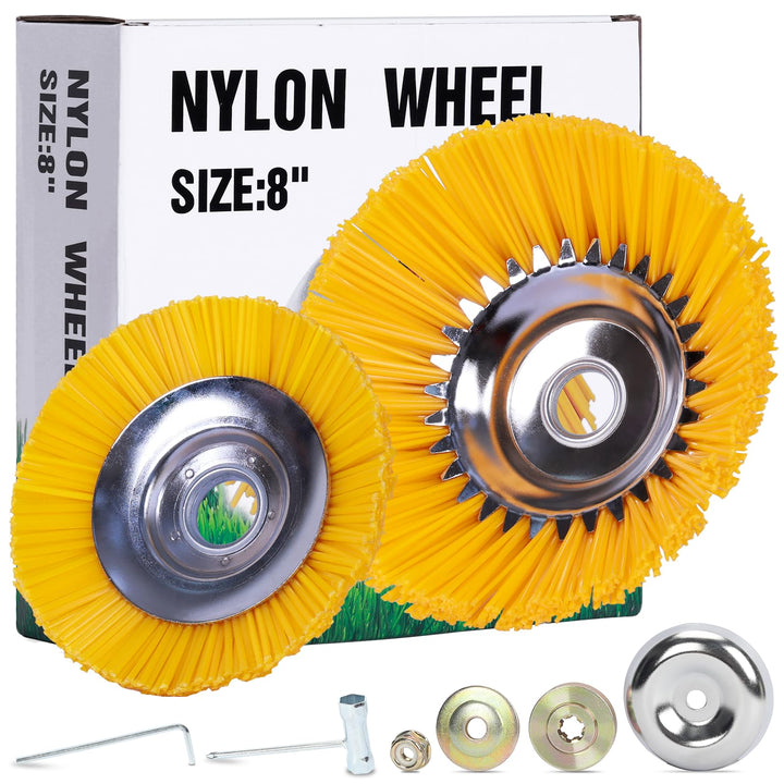 Skymico 2 Stücke Kegelbürste, Unkrautbürste 25,4 mm Öffnung, Nylon-Borsten, Nylonbürste, schonende W