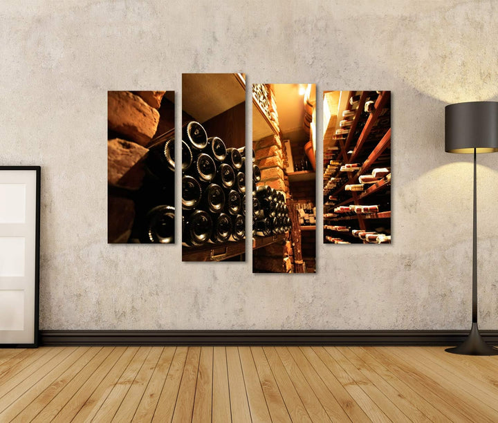 islandburner Bild auf Leinwand Weinkeller Eichenfässer Schatullen Bilder Wandbilder Poster Leinwand