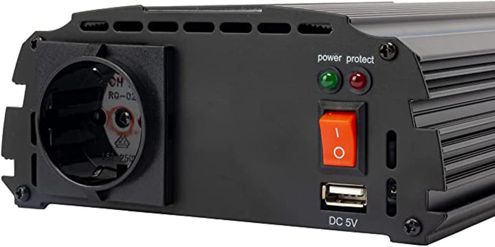 Schumacher INV 600 Spannungswandler Modifizierter Sinus-Wechselrichter 12V DC > 230V AC - Dauerleist