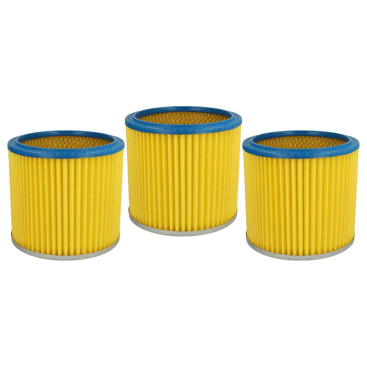 vhbw 3x Rundfilter/Lamellenfilter kompatibel mit EinhellB-NT 1250, EMK 1000, BT-VC 1115/2, SMK 300/E