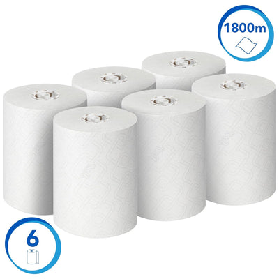 Scott Control Extrastarke Rollenpapiertücher 6626 – Papierhandtücher – 6 x 300 m weisse Papiertuchro