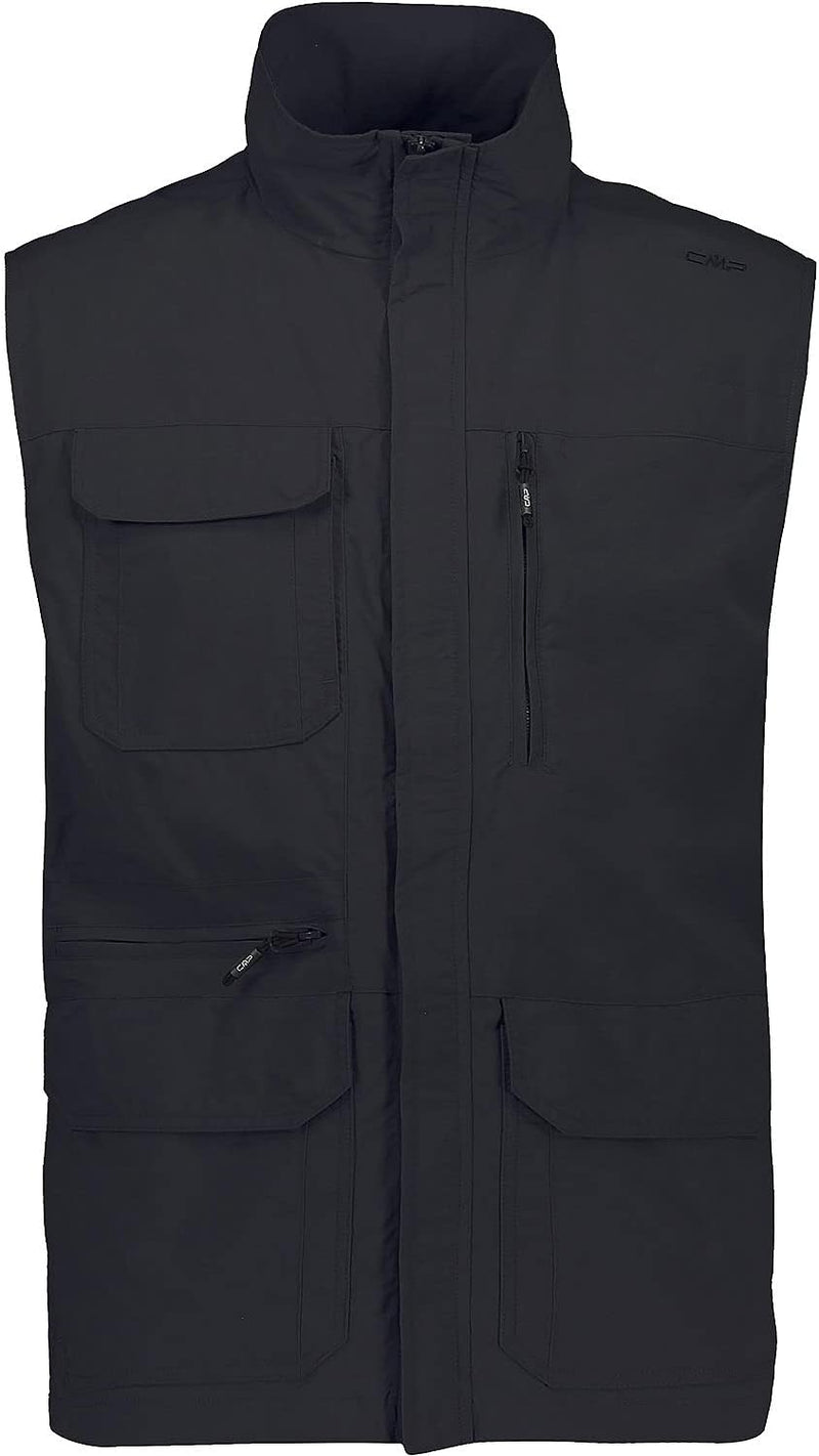 CMP Herren Gilet in Nylon Traspirante Con Spaziose Tasche Weste 48 Anthrazit, 48 Anthrazit