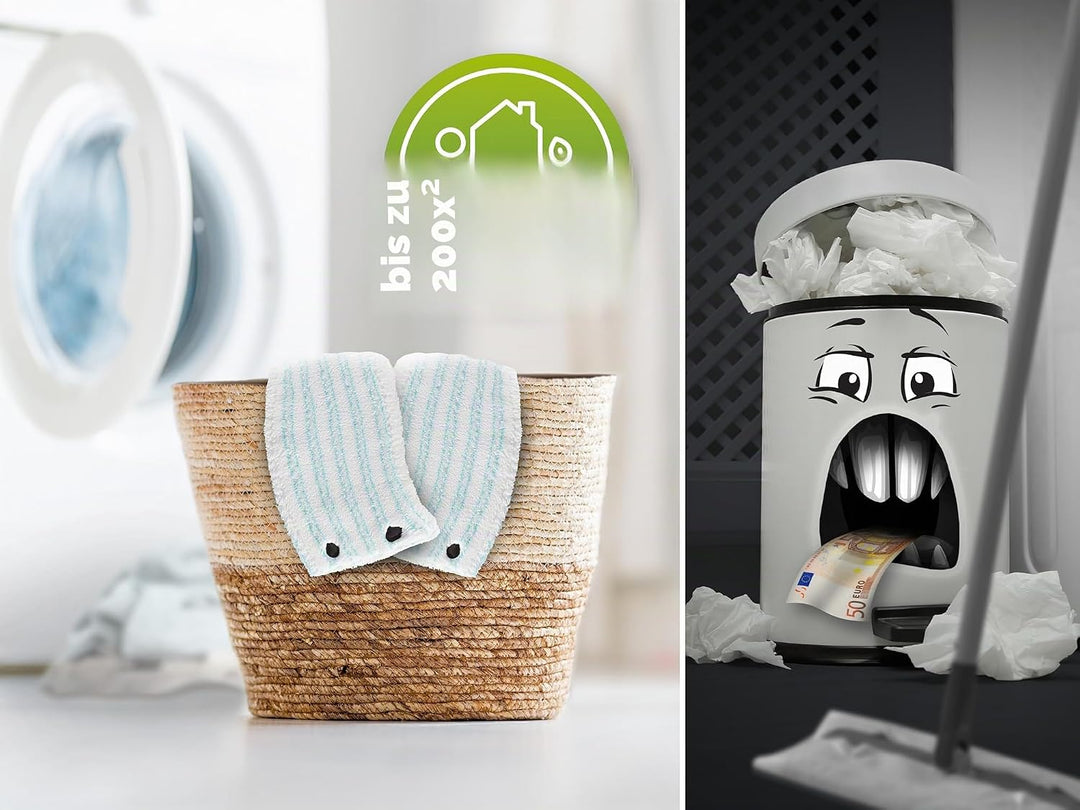 Leifheit Wischbezug CLEAN Twist XL/Combi XL Micro Duo 3er Set, Bodenwischer Ersatzbezug, Mikrofaser