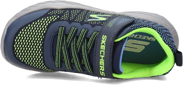 Skechers Jungen Nitro Sprint Karvo Sneaker 23 EU Navy Textile Lime Blue Trim, 23 EU Navy Textile Lim