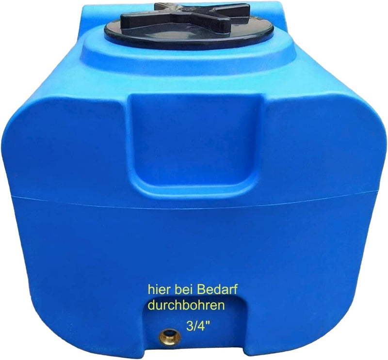 Varile 100L Trinkwassertank Blau | BPA-Frei | integriertes 3/4" Messinggewinde | Made in EU | Lebens