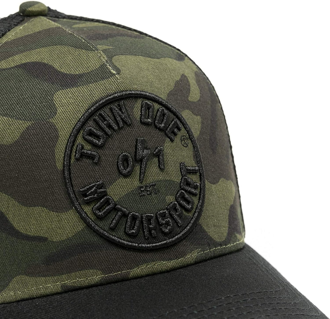 John Doe Trucker Cap - Baseballcap mit Baumwolle - Basecap mit Markenstickerei - Snapback Cap mit Me