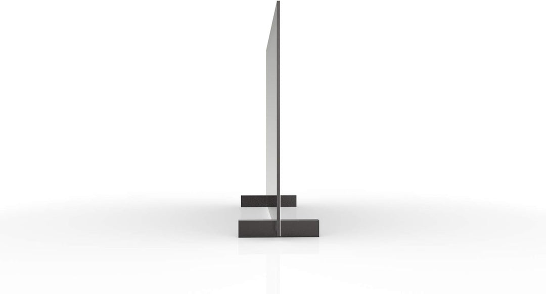 ALLboards Spuckschutz 90x60cm Schwarzer Rahmen, gehärtetes Glas 4mm, Antibakteriell & Virenschutz, H