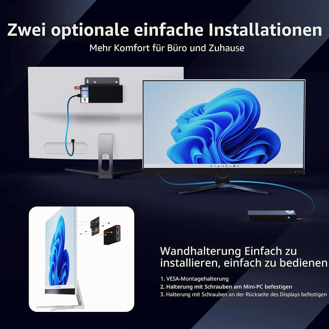 MeLE PCG02 Pro Mini PC Stick Celeron N5105(bis zu 2.9GHz) 8GB 128GB Micro Computer Lüfterloser Klein