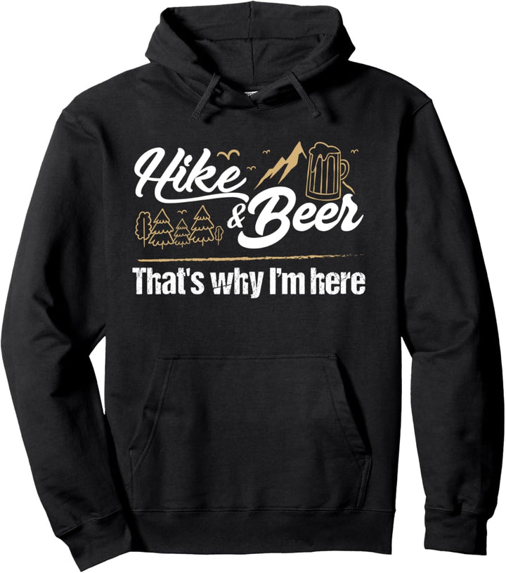 Hike & Beer I Klettern Bouldern Wandern Männer Frauen Bier Pullover Hoodie