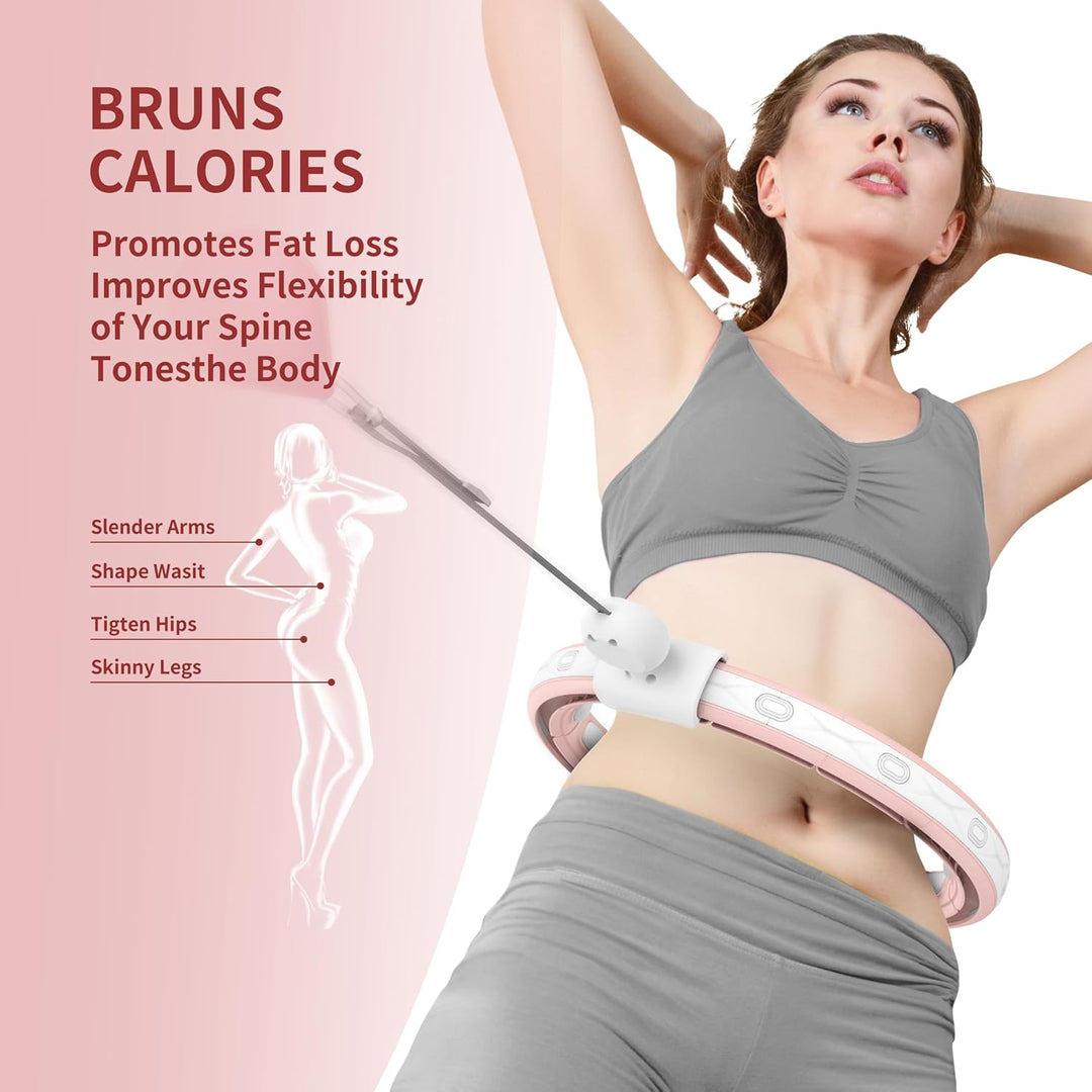 Smart Hula Hoop Reifen Erwachsene, Hula Hoop mit Gewicht Kugel, Hoola Hoop zum Abnehmen für Anfänger