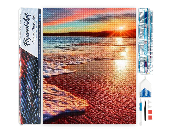 Figured'Art Diamond Painting Erwachsene 40x50cm Ganze Leinwand gerollt Meeresschaum 5D Bilder Eckige