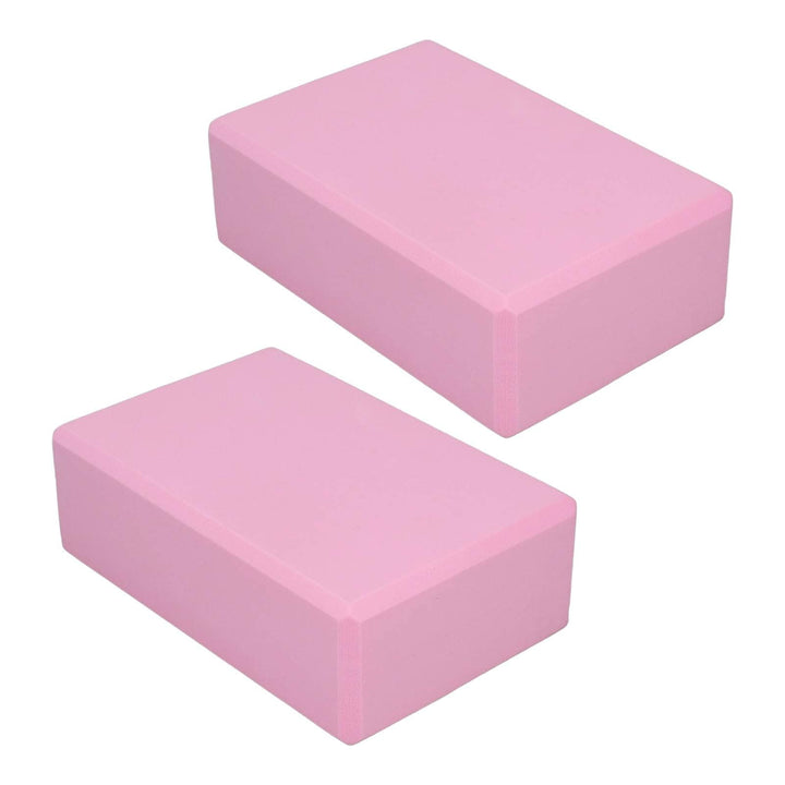Pink Yoga Block, Foam 2 Pack Foam Travel Yoga Pilates Blocks Stabilit?t rutschfeste Bl?cke f¨¹r Medi