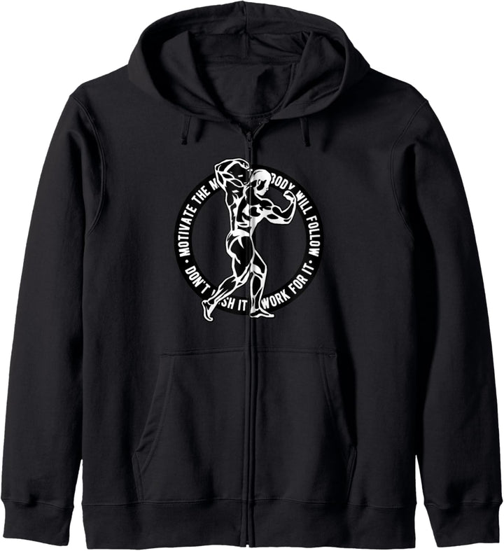 Bodybuilder Old School Vintage 80er Kraftsport Bodybuilding Kapuzenjacke