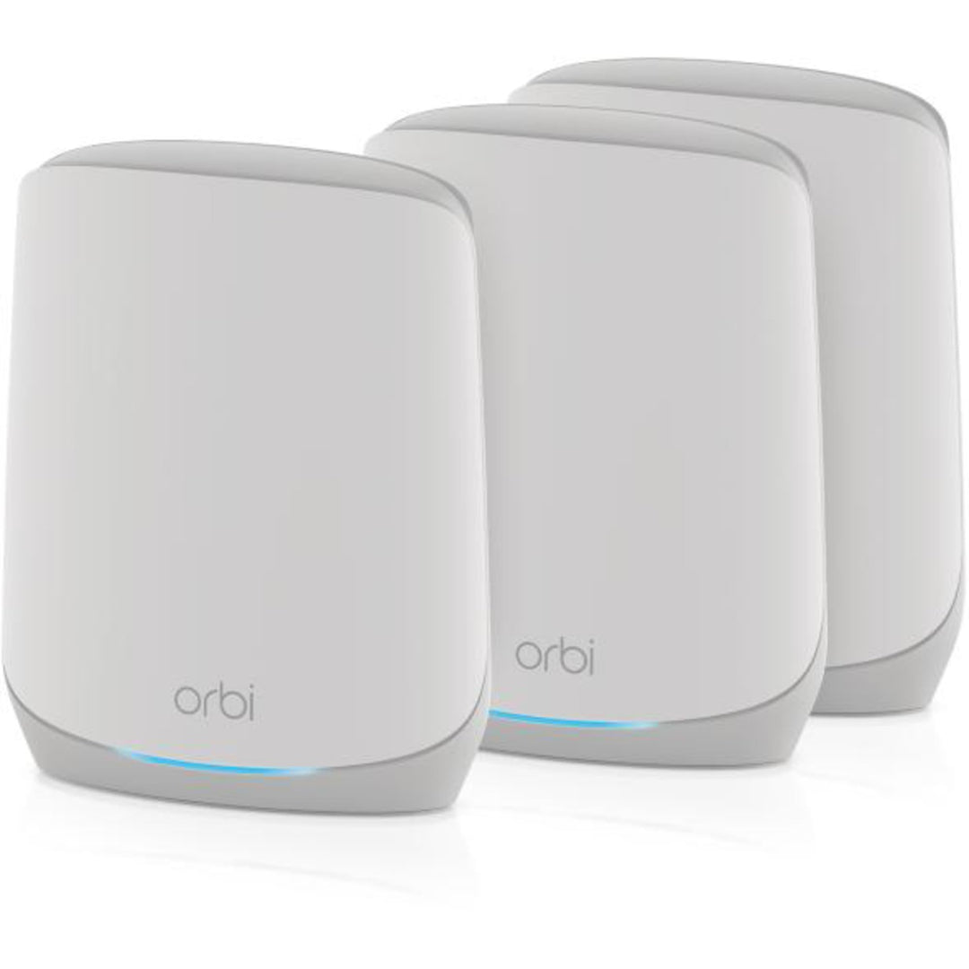 NETGEAR Orbi RBK763S WiFi 6 Mesh WLAN System (5400 MBit/s Geschwindigkeit, TriBand WiFi 6 Router + 2