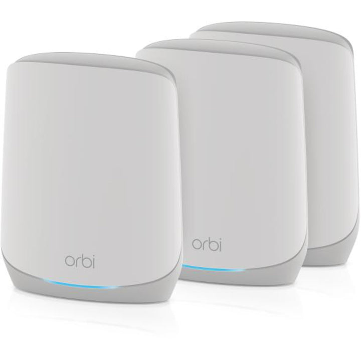 NETGEAR Orbi RBK763S WiFi 6 Mesh WLAN System (5400 MBit/s Geschwindigkeit, TriBand WiFi 6 Router + 2