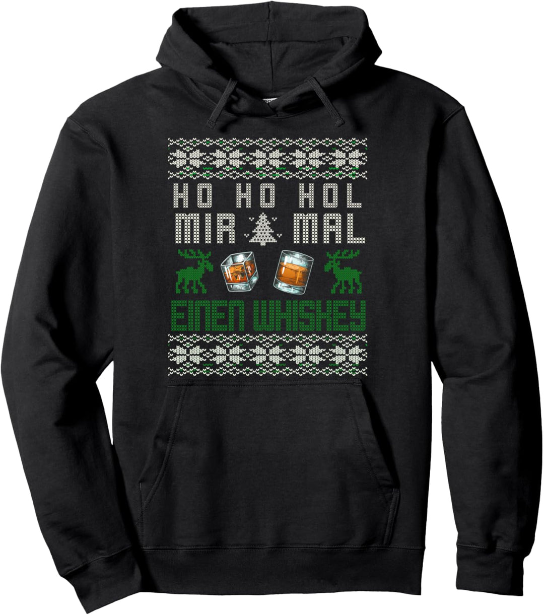 Whiskey Scotch Lustiges Weihnachts Kostüm Ugly Christmas Pullover Hoodie