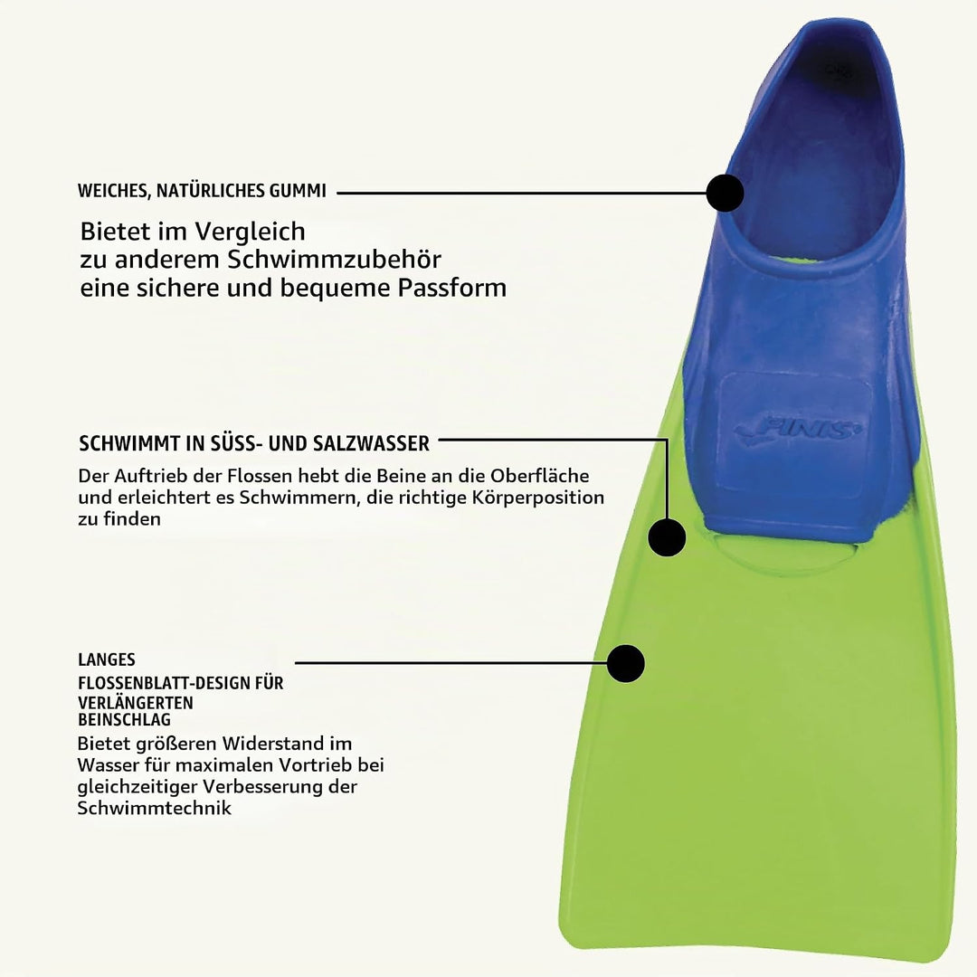 FINIS Long Floating Fins for Swimming and Snorkeling 26-29 Floating 1.05.037, 26-29 Floating 1.05.03