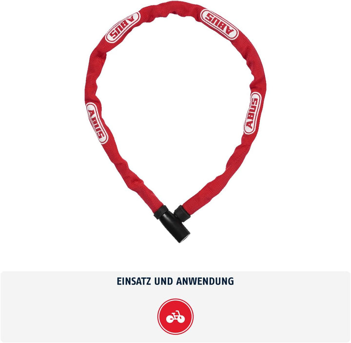 ABUS Kettenschloss Steel-O-Chain 4804K – Fahrradschloss aus Spezialstahl – ABUS-Sicherheitslevel 4 R