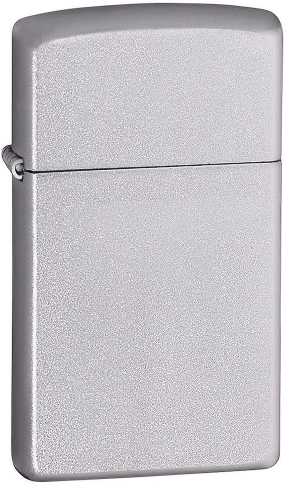 Zippo 1605 60001179 Satin Finish Slim Feuerzeug, Messing, Satin Finish