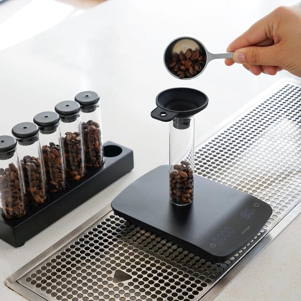 watchget Kaffeebohnenbehälter, 6 Stück Kaffeebohnenkeller-Röhren, Einzeldosis, Kaffeebohnen-Aufbewah