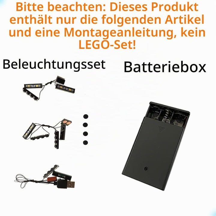 GEAMENT LED Licht-Set Kompatibel mit Lego Personen-Schnellzug (Express Passenger Train) - Beleuchtun