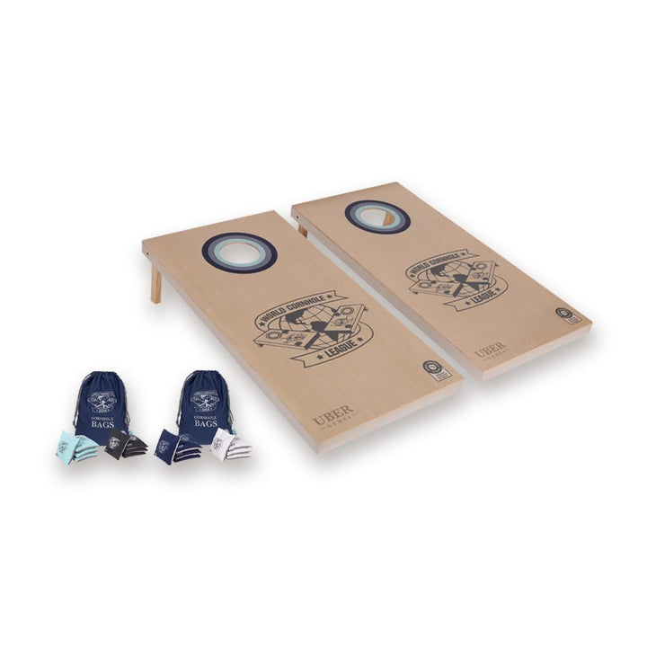 Uber Games - World Cornhole League - 120x60 cm Doppelbrett-Set & Tasche - Turnierqualität Board (4x2